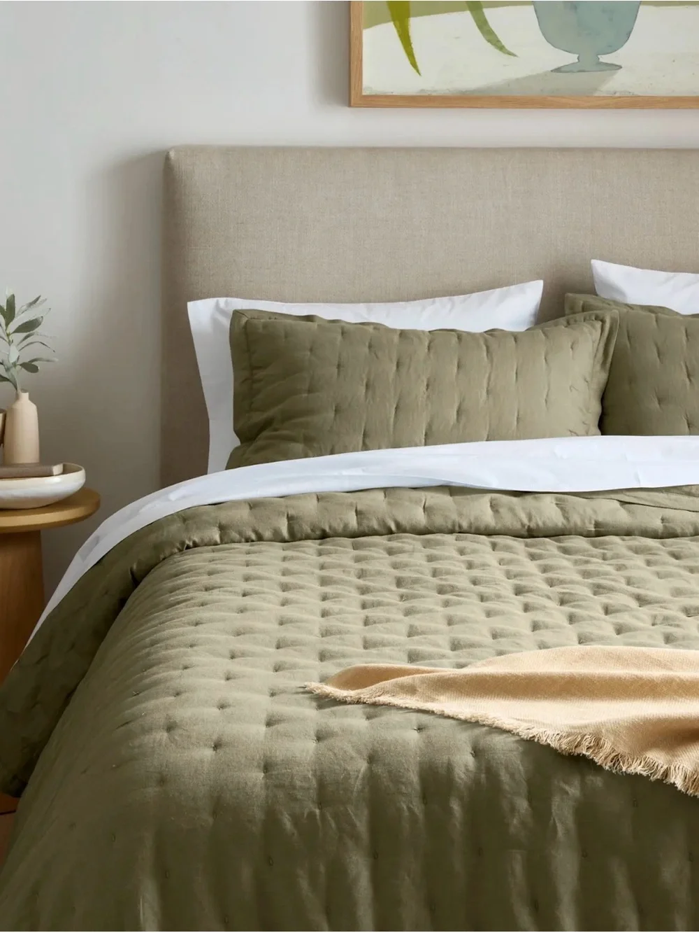 NWOT Willowleaf European Linen King/Cal King Dream Quilt - Retail $184
